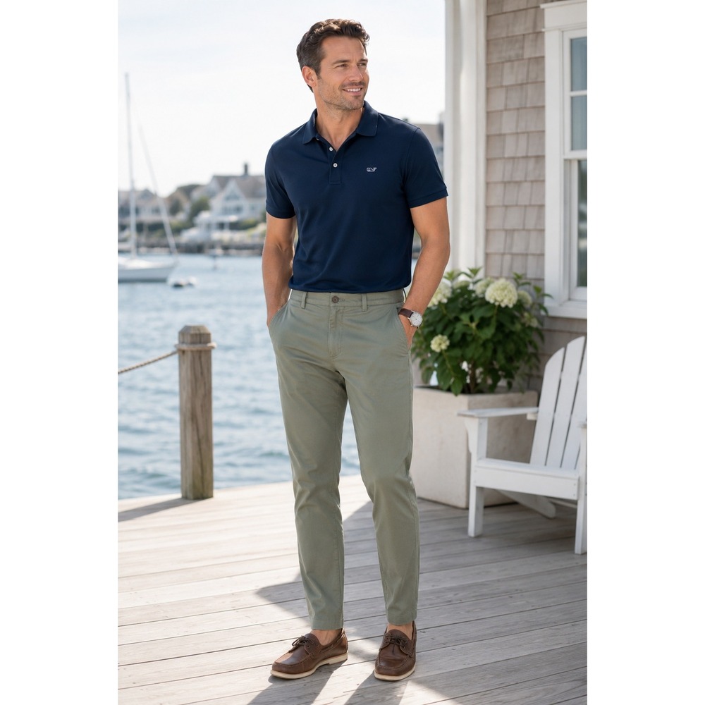 Vineyard Vines Performance Pants 38x34 Sage Green Golf‎ Coastal Prep Stretch